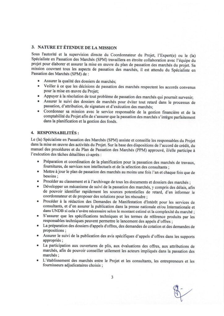 Avis de recrutement : Avis d’appel à candidatures pour le recrutement d ...