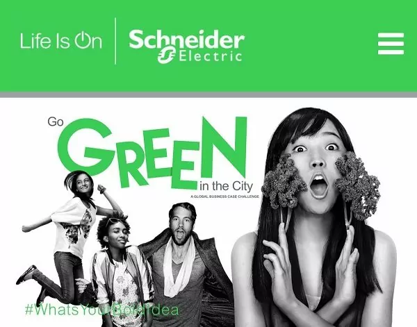Concours mondial d’étudiants du «Go Green in the City 2019» (voyage entièrement financé au Sommet mondial de l’innovation Schneider Electric 2019 à Barcelone)