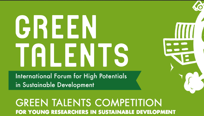 Concours de talents verts 2019 pour les jeunes chercheurs en développement durable (financé en Allemagne)