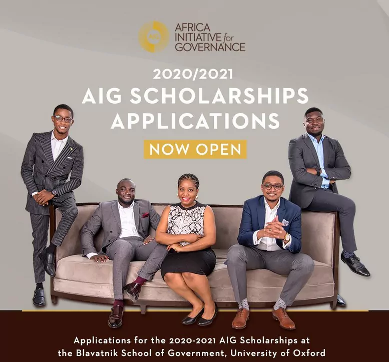 Bourses d’études 2020/2021 de l’Initiative africaine pour la gouvernance (AIG) pour une étude de master à l’Université d’Oxford (entièrement financée) – UK 