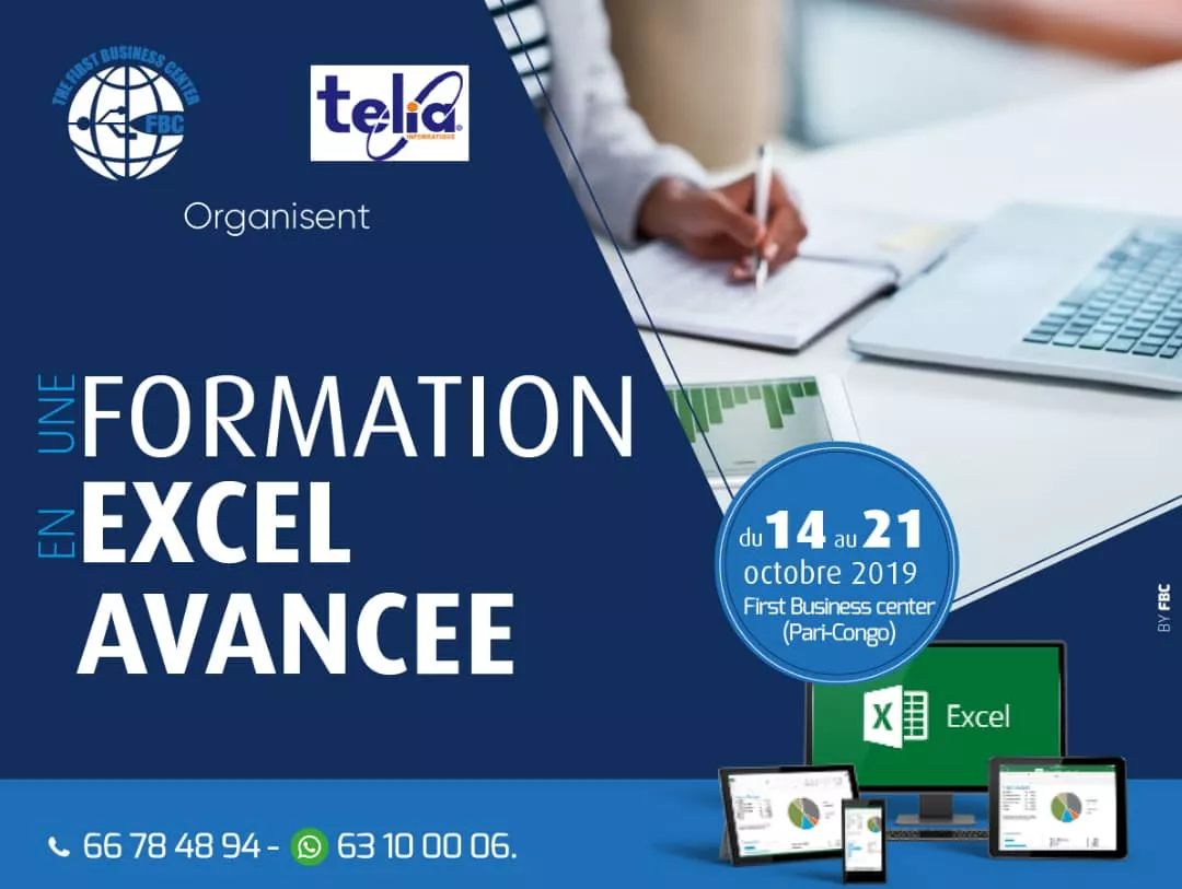 Formation en Excel Avancée du 14 au 21 Octobre 2019