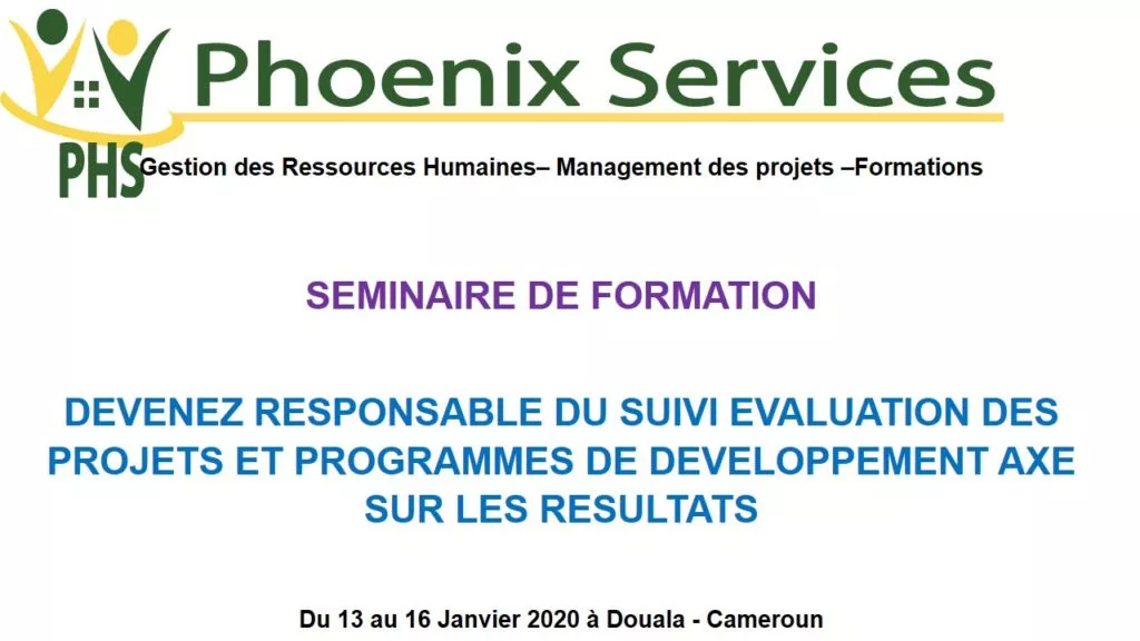 Devenez Responsable du Suivi & Evaluation des projets et Programmes axé sur les Résultats – Douala – Cameroun