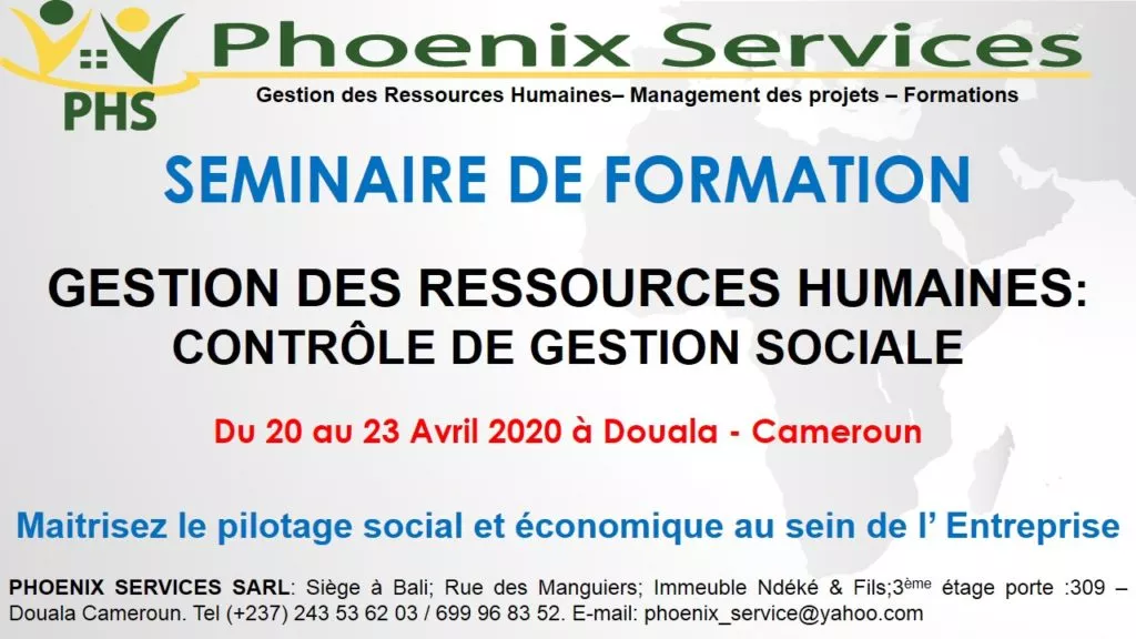 Séminaire de formation en gestion des ressources humaines : contrôle de gestion sociale, Douala, Cameroun