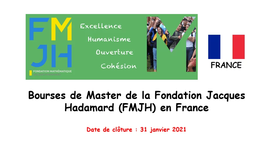 Bourses de Master de la Fondation Jacques Hadamard (FMJH) en France