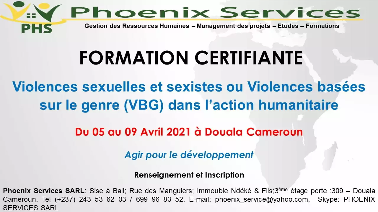 Formation certifiante : Violences sexuelles et sexistes ou violences basées sur le genre (VBG) dans l’action humanitaire