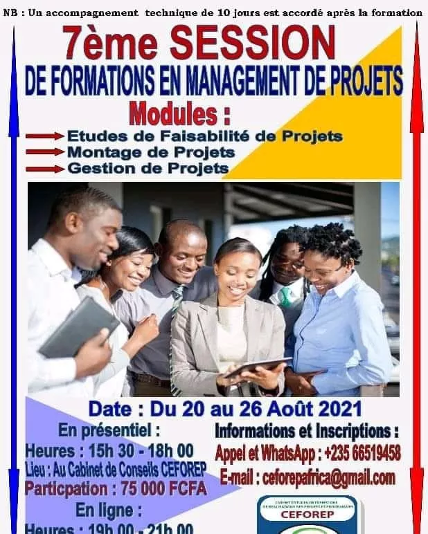 7e Session de Formation en Management de Projets avec le Cabinet CEFOREP, Tchad