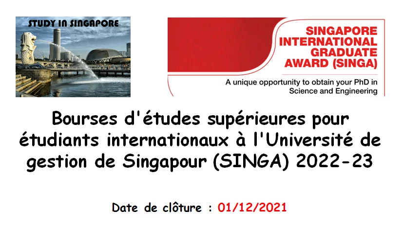 Bourses d’études supérieures pour étudiants internationaux à l’Université de gestion de Singapour (SINGA)