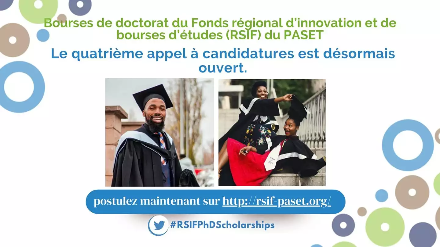 Bourses de doctorat du Fonds régional d’innovation et de bourses d’études (RSIF) du PASET 2021
