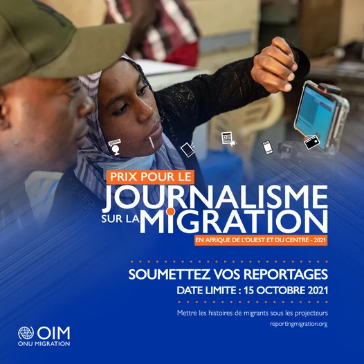 Appel à candidature pour le prix du journalisme sur la migration en Afrique de l’Ouest et du Centre, édition 2021