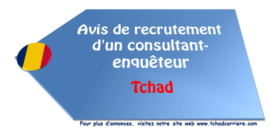 Avis de recrutement d’un consultant-enquêteur, Tchad