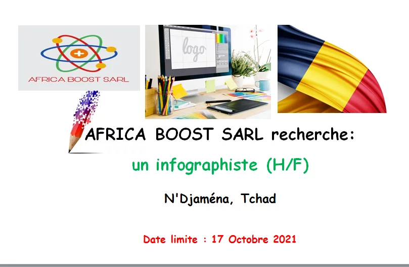 AFRICA BOOST SARL recherche un infographiste (H/F), N’Djaména, Tchad