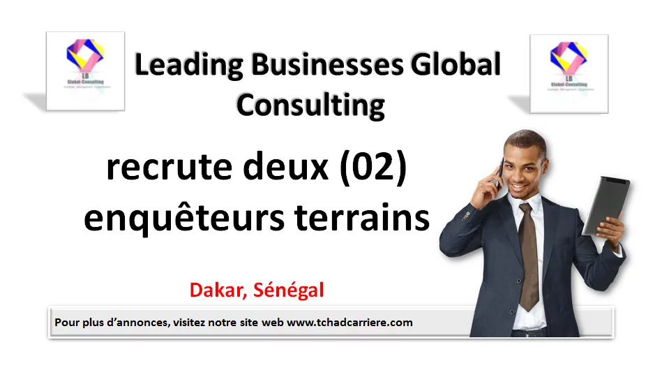 Leading Businesses Global Consulting recrute deux (02) enquêteurs terrains, Dakar, Sénégal