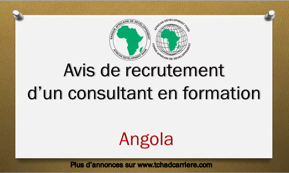 Avis de recrutement d’un consultant en formation, Angola
