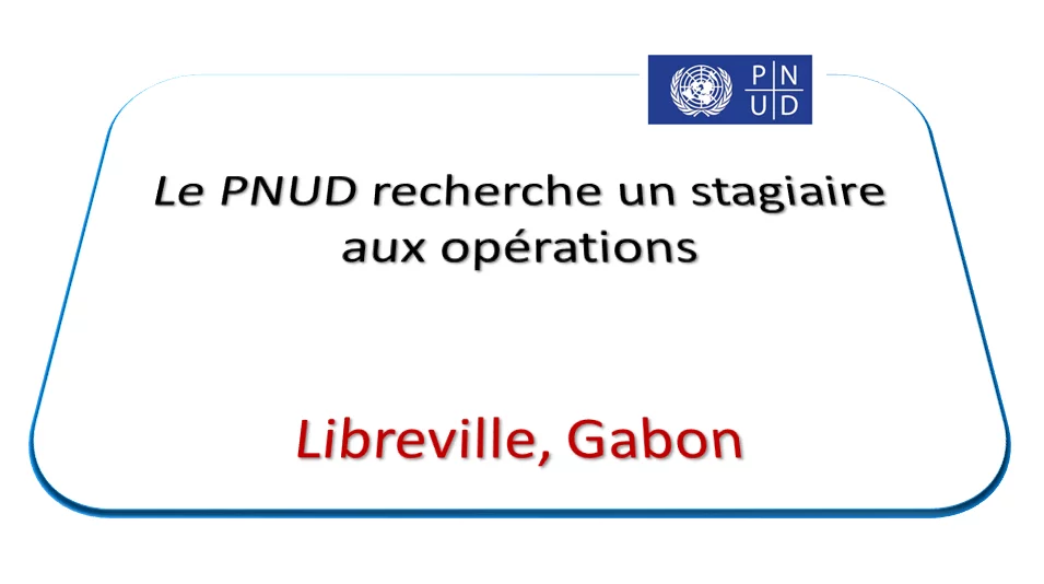 Le PNUD recherche un stagiaire aux opérations, Libreville, Gabon
