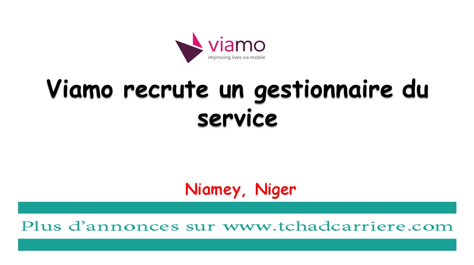 Viamo recrute un gestionnaire du service, Niamey, Niger
