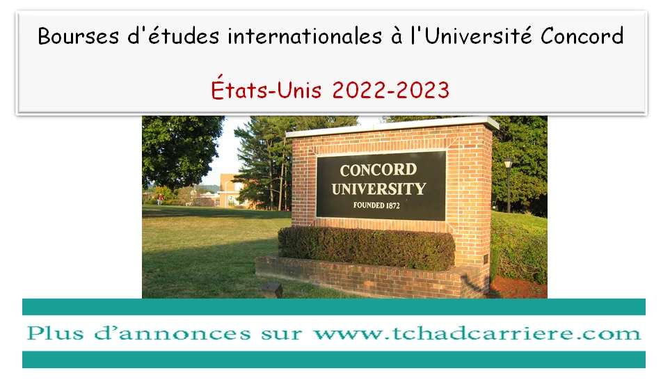Bourses d’études internationales à l’Université Concord, États-Unis 2022-2023