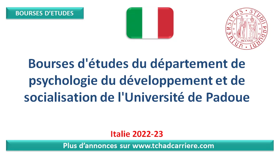 Bourses d’études du département de psychologie du développement et de socialisation de l’Université de Padoue, Italie 2022-23