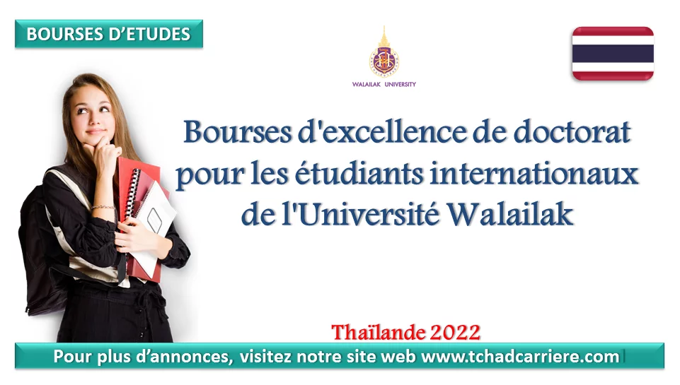 Bourses d’excellence de doctorat pour les étudiants internationaux de l’Université Walailak, Thaïlande 2022