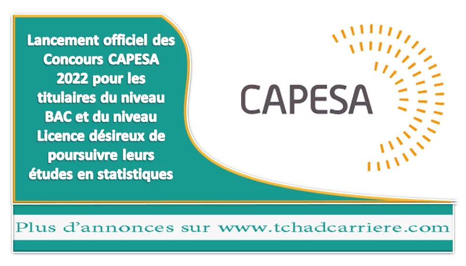Lancement officiel des Concours CAPESA 2022 pour les titulaires du niveau BAC et du niveau Licence désireux de poursuivre leurs études en statistiques