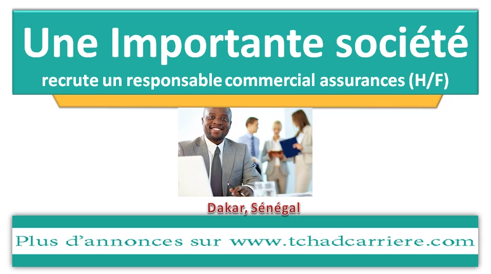 Une Importante société recrute un responsable commercial assurances (H/F), Dakar, Sénégal