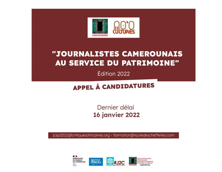 Appel à candidatures pour les journalistes camerounais au service du patrimoine