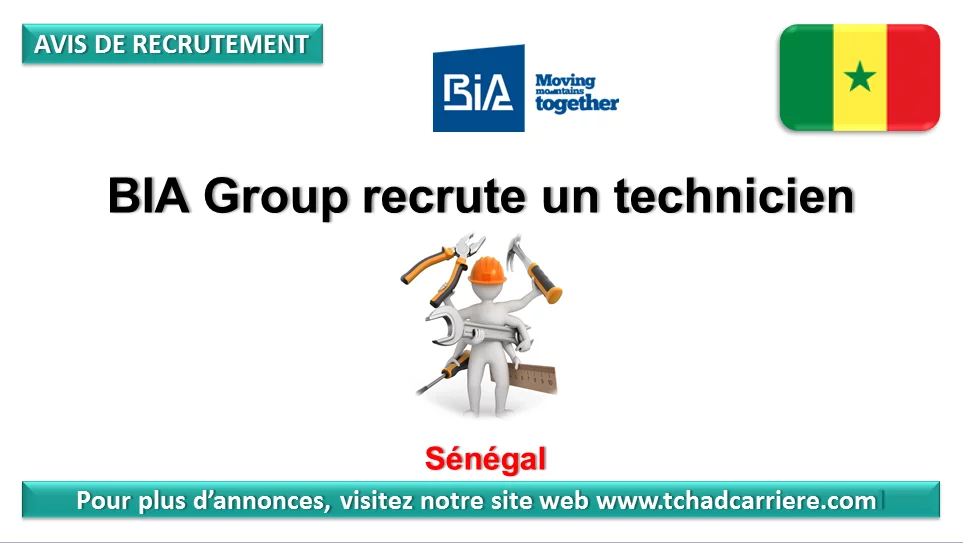 BIA Group recrute un technicien, Sénégal