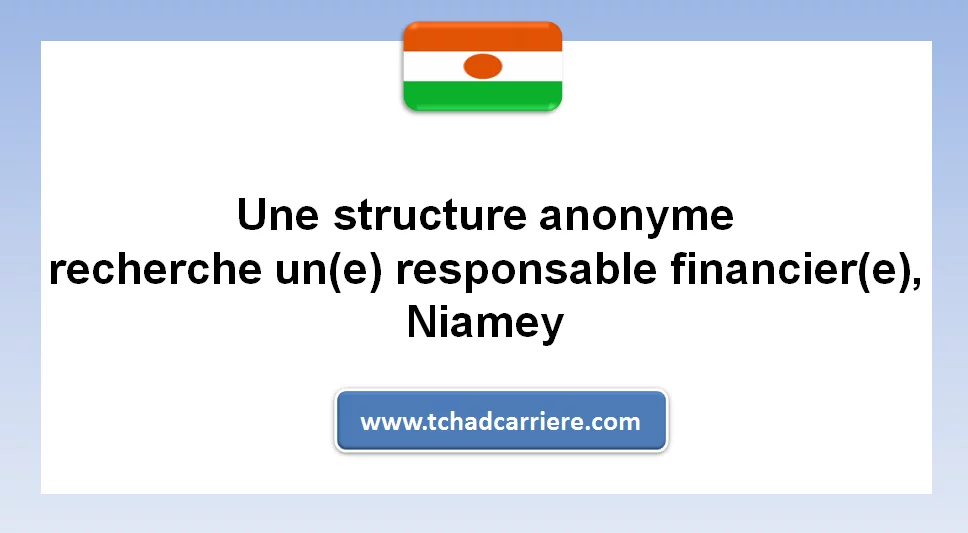 Une structure anonyme recherche un(e) responsable financier(e), Niamey, Niger