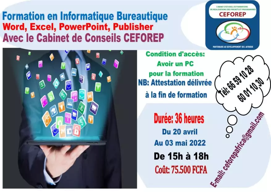 Le Cabinet de Conseils CEFOREP lance une formation en informatique bureautique