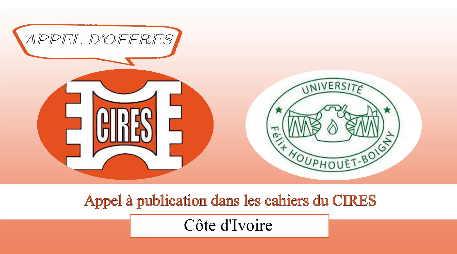 Appel à publication dans les cahiers du CIRES, Côte d’Ivoire