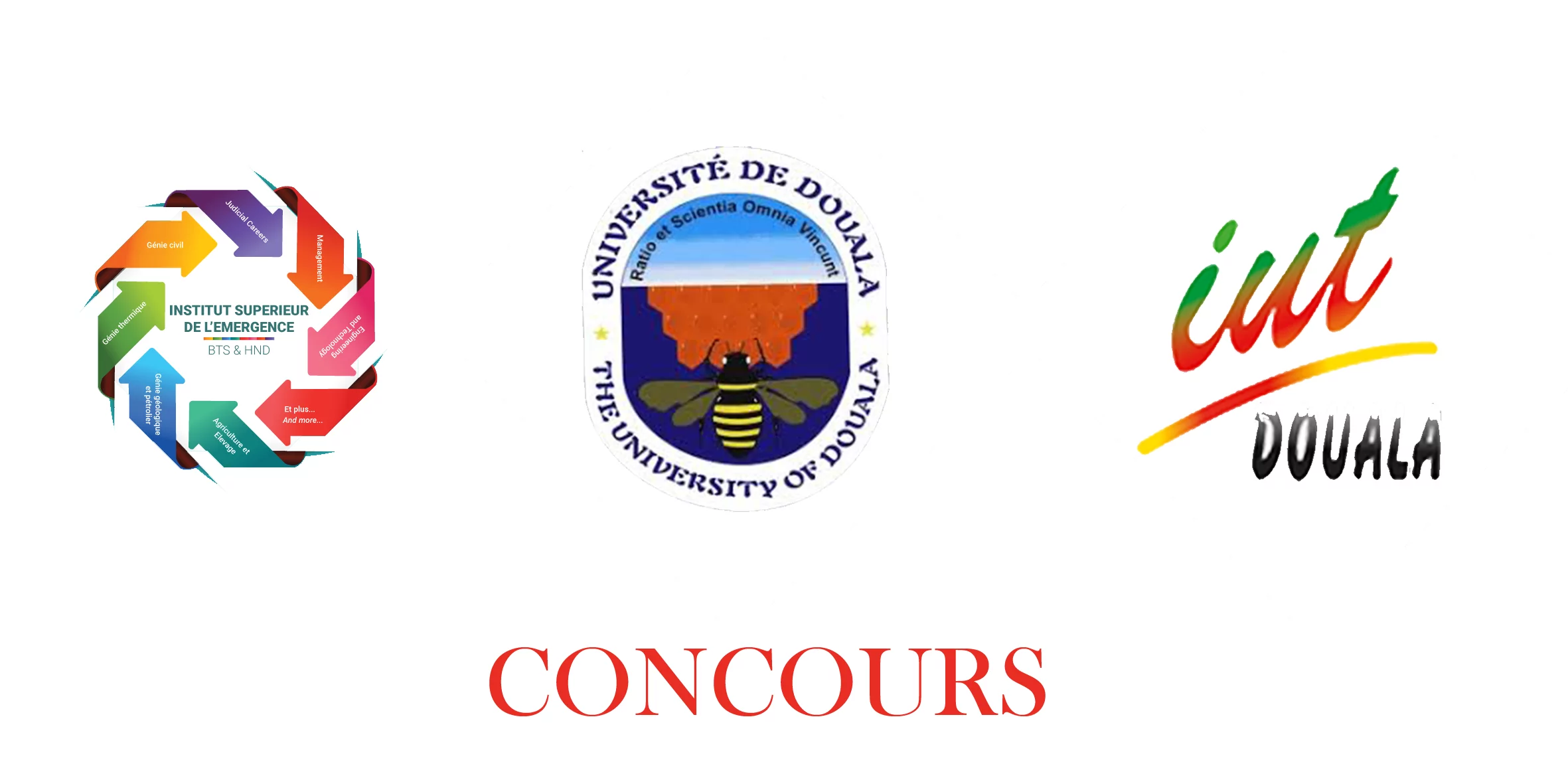 Concours d’entrée en première année de la Division de la Formation Initiale à l’Institut Universitaire de Technologie (IUT) de l’Université de Douala et à l’Institut Supérieur de l’Emergence (ISE) de Yaoundé, au titre de l’année académique 2022/2023