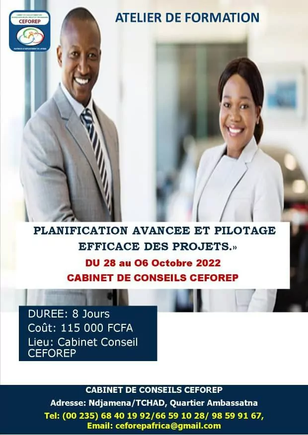 Le Cabinet de Conseils CEFOREP lance un grand séminaire de formation en planification avancée et pilotage efficace de projet
