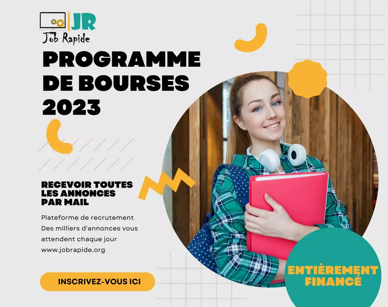 Inscrivez-vous pour recevoir toutes les bourses dans votre boite mail