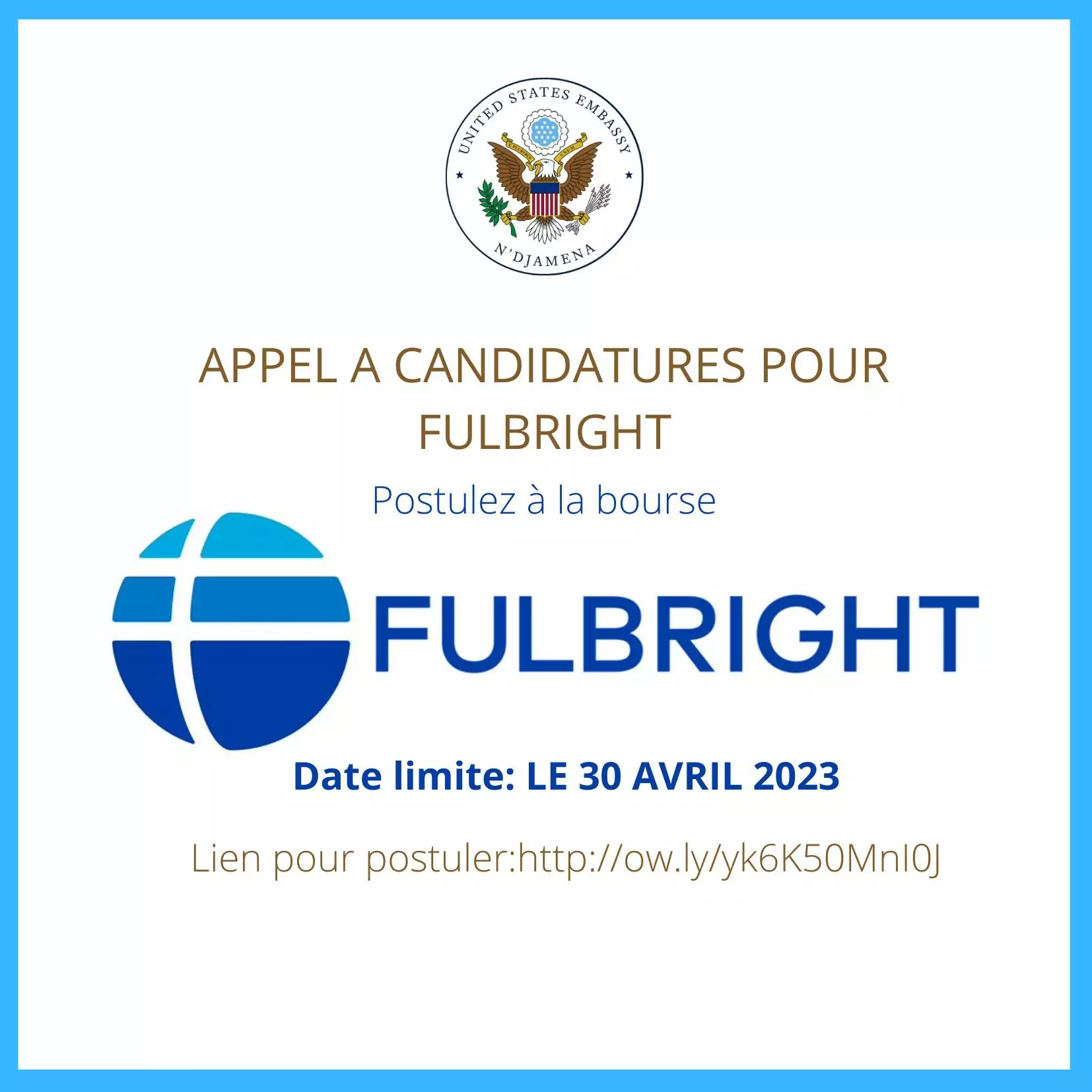 Appel à candidatures pour Fulbright pour les étudiants(es) qui désirent étudier aux Etats-Unis