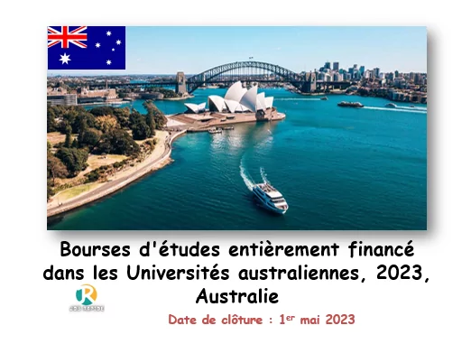 Bourses d’études entièrement financé dans les Universités australiennes, 2023, Australie