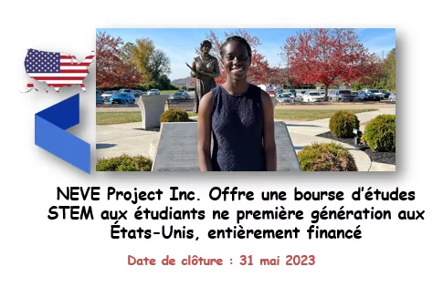 NEVE Project Inc. Offre une bourse d’études STEM aux étudiants ne première génération aux États-Unis, entièrement financé